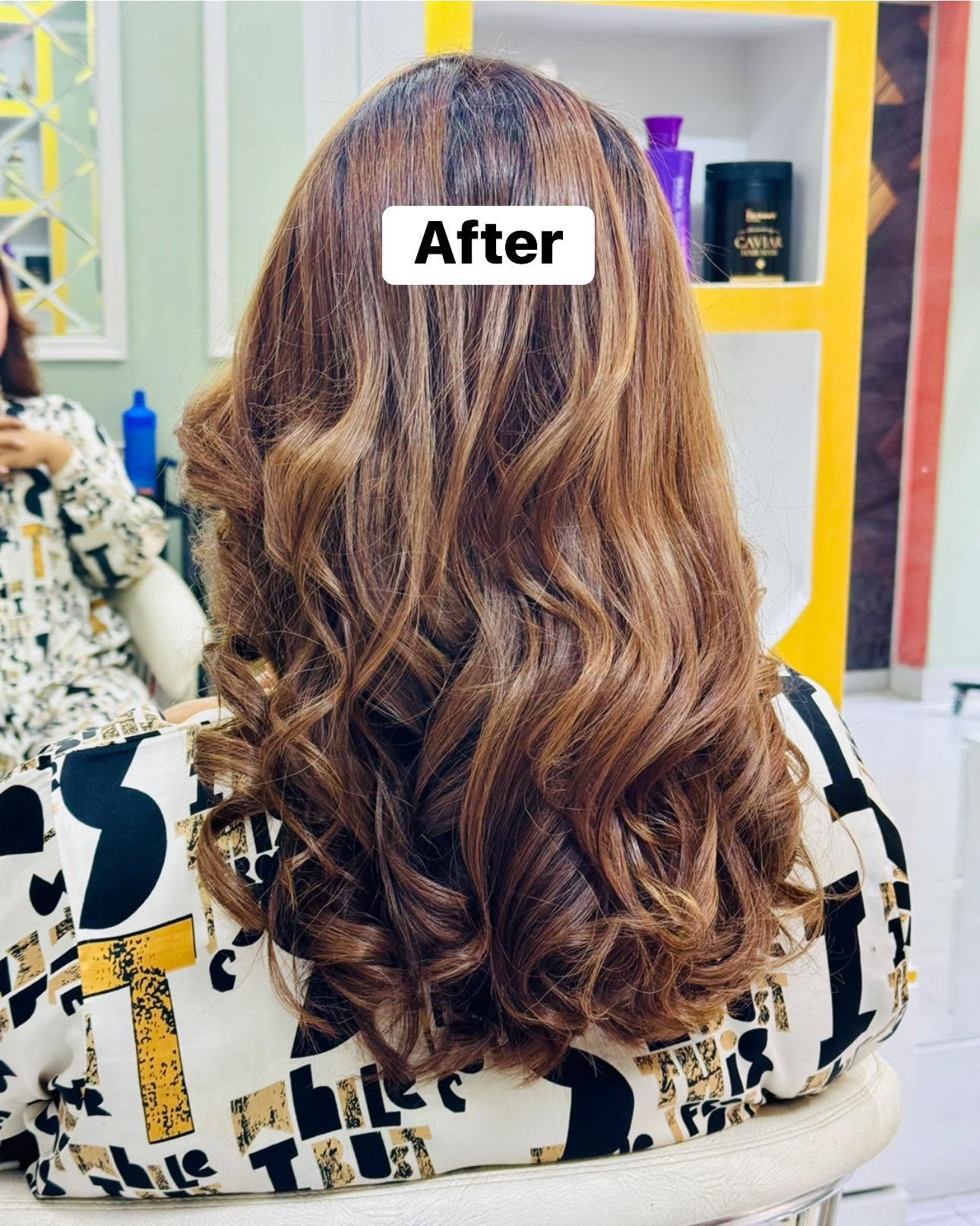 Hair color transformation after