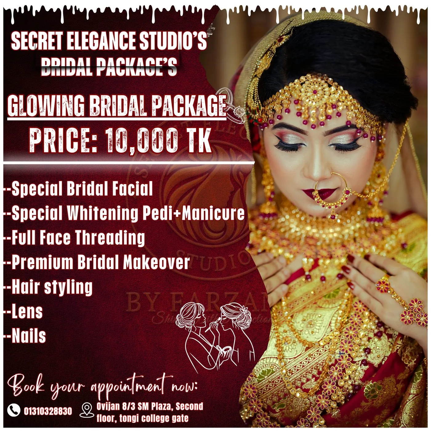 Glowing Bridal Package look