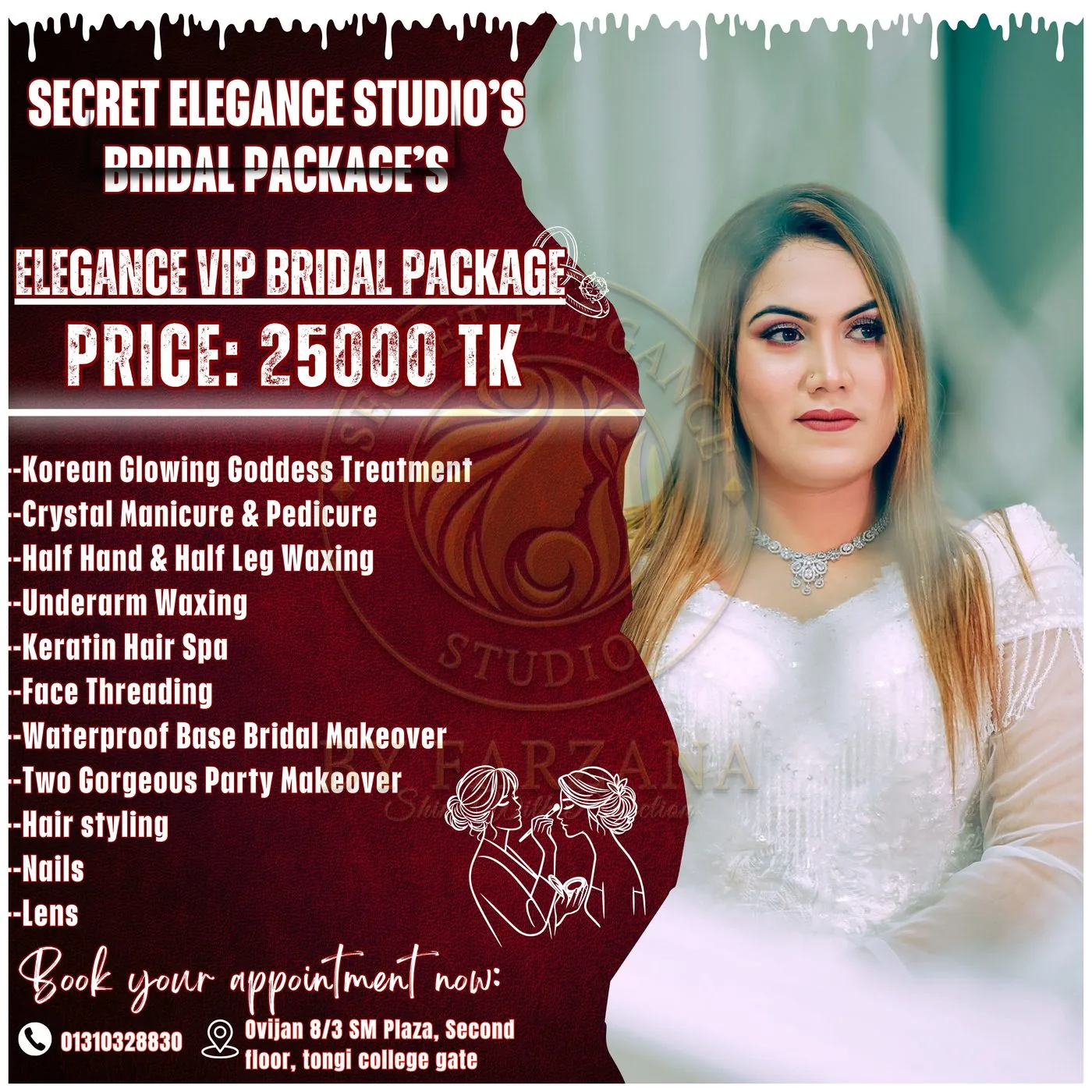 Elegance VIP Bridal Package look
